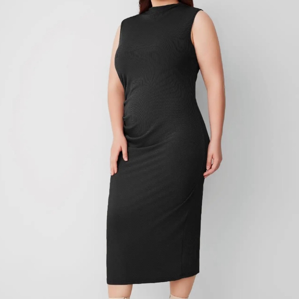 Cider Black Midi Dress
